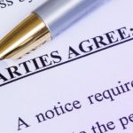 close-up of renta agreement